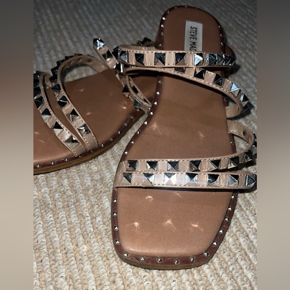 Steve Madden Studded Sandals in Tan and Black - Picture 4 of 6